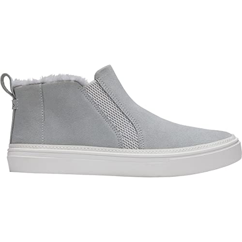TOMS Bryce - Tenis para mujer, Gamuza gris medio/piel sintética, 23.5