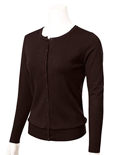Allsense Women's Long-Sleeve Lightweight Crewneck Cardigan Sweater2