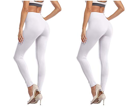 Image of Kotii Women's Soft Full Length Leggings High Waist Ankle Length Leggings Pants Tights