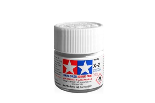 Tamiya Acrylic Mini X-2 Gloss White 10ml Paint Bottle