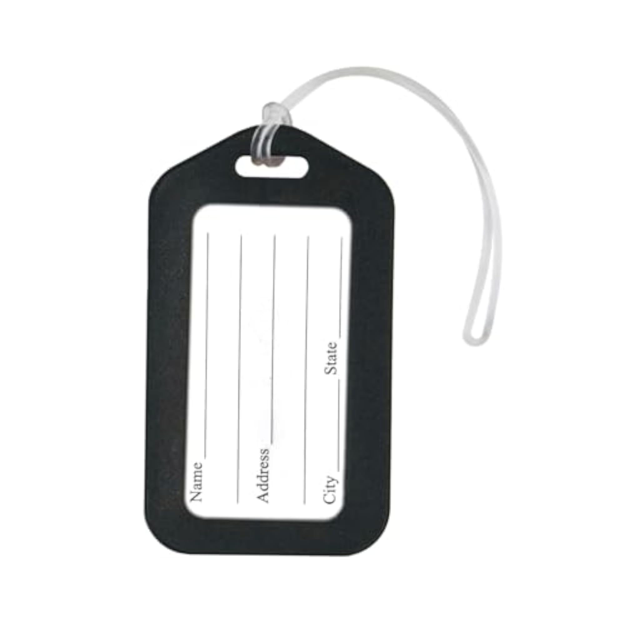 Pack of 50 Bright Neon Luggage Tags, Durable Plastic