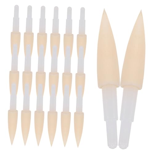 SEWACC Writing Tools 25pcs Sponge Calligraphy Pen Tips Soft Brush Pen Refills for Calligraphy Practice