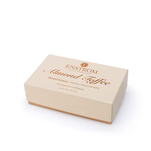 Enstrom Milk Chocolate Almond Toffee 2lb box | Handcrafted | Gluten Free | Kosher Dairy | All Natural
