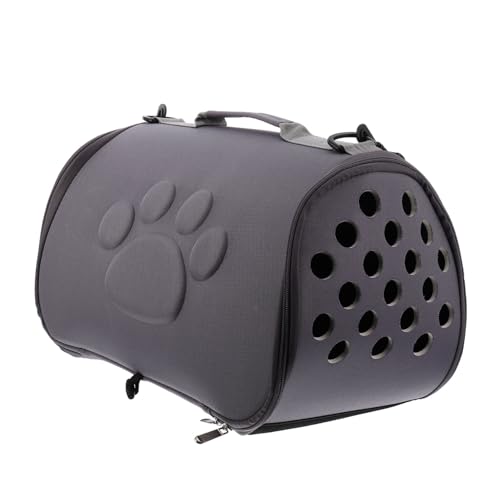 ROMISBABA ペットアウトバッグ クレート 猫アウトドアバッグ 犬 ペットバッグ 猫ケージ 猫のバックパック 猫バッグ ペットポーチ 猫キャリア大 小さなペットキャリア Grey ナイロン