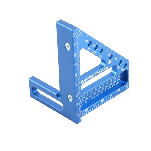 Regla de ángulos múltiple 3D de aluminio para carpintería miniatura 4