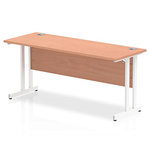 Dynamic Office Solutions Impulse 1600mm Slimline Desk Cantilever Leg Beech White
