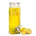 Kook Drink Dispenser, 80 oz, Water Dispenser Countertop, Glass Drink Dispenser, Beverage dispenser, with Leak-Proof Spigot, Clear Rectangular Jar, Storage for Party, Fridge, for Water, Iced Tea