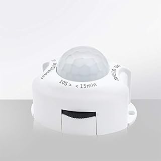 DC 5-24V 3A PIR Motion Sensor Switch,10S-15Min Time Adjustable Light Sensor Switch For LED Light Strips, Ivory White, 1Pack