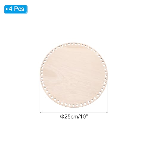 Base de madera para cestas de ganchillo redonda de 25,4 cm, pack de 4 unidades 2
