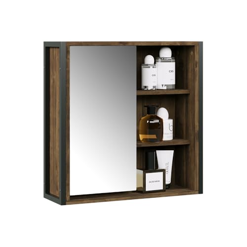 Vicco Specchio Contenitore Bagno Quercia/Nero 62.2 X 62.5 Cm Con 1 Porta A Specchio - 6