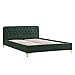 CARO-Möbel Polsterbett Glamour mit edlem Samtbezug in grün Doppelbett Bettgestell 140x200 cm im Barockstil, inkl. Lattenrahmen