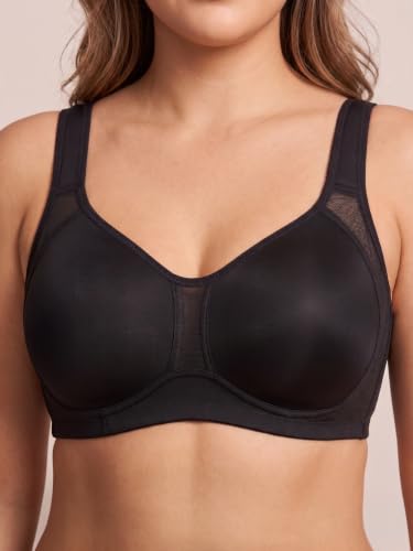 Image of Women's Full Coverage Lightly Padded Bra | Mesh Panel Everyday Comfort Bra | Broad Support Straps | Breathable Soft Fabric Adjustable Straps