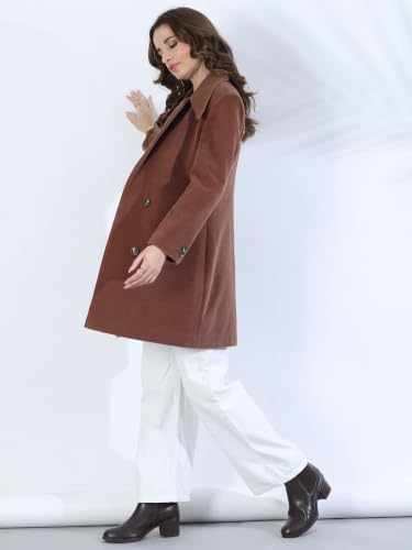Image of PLAGG Women's Notched Lapel Long Overcoat