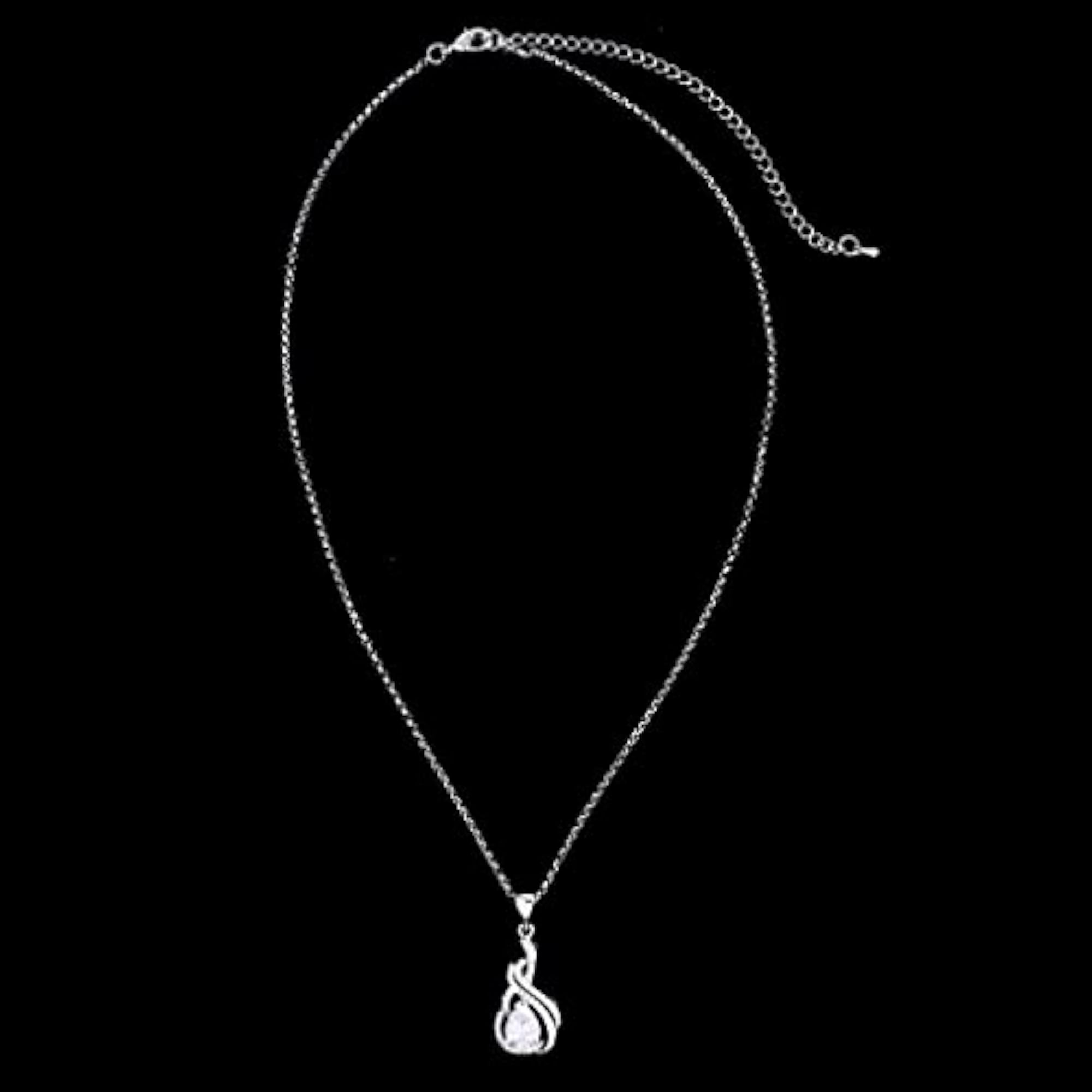 Fashion Silver Crystal Rhinestone Pendant Necklace