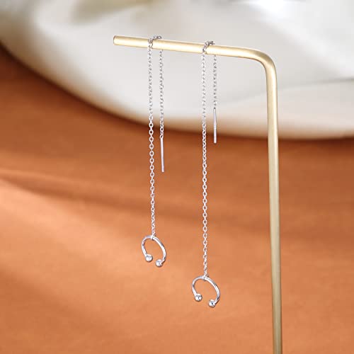 Sluynz 925 Sterling Silver Cuff Chain Earrings Wrap Tassel Earrings For Women Crawler Earrings (Silver) #TOP2