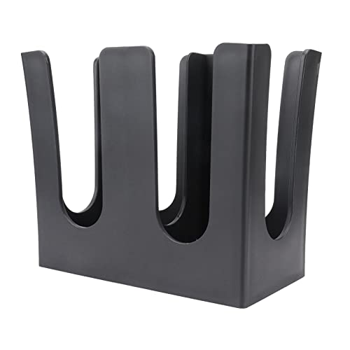 Pilipane Cup and Lid Holder Plastic Organizer Two Compartments Black Paper Cup Dispenser Storage Rack for Tea Shop Cafe Restaurant Office Home Durable Thick Plastic Material