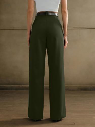 Image of GRECIILOOKS Trousers for Woman | Womens High Rise High Waist Flared Korean Style | Formal Pant for Women Office Wear| Track Pants for Womans Elegant for College & Events (Available in Plus Size)