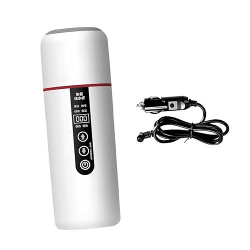 Tetera eléctrica de viaje 12V 24V para auto blanca