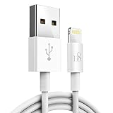 D8 Câble 2m USB Type A Lightning Certificat MFi Blanc Charge+Data Compatible avec iPhone 13 12 11 X iPad Pro PSC-0327