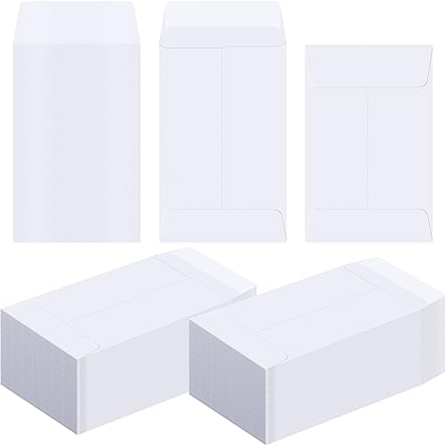 1000 Enveloppes autocollantes blanches pour monnaie et clés