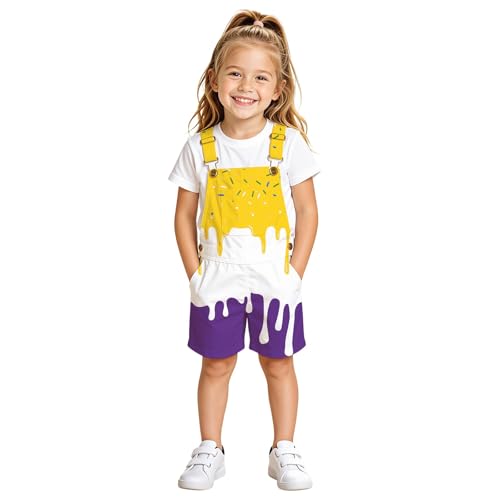 Combinaison courte bébé fille en coton doux imprimé glace pour tout-petit 2-13 ans