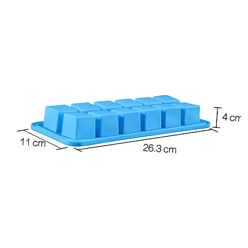 Molde para cubos de hielo de silicón de 12 cavidades miniatura 2