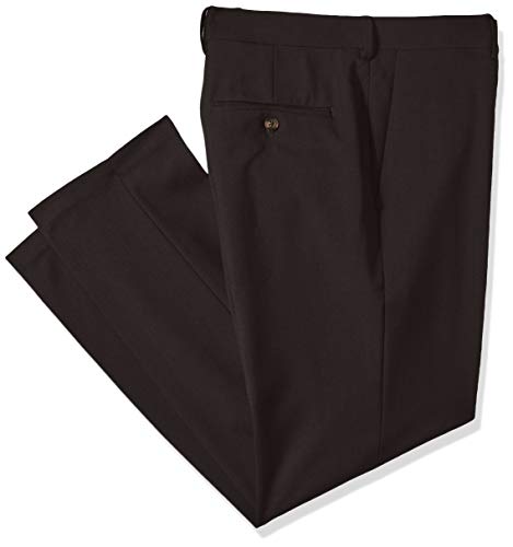 Haggar Men's Premium Comfort Stretch Slim Fit Dress Pant, Black, 32Wx32L