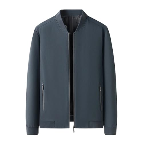 Men's Baseball Collar Jacket - Business Style Top Solid Color For Spring4