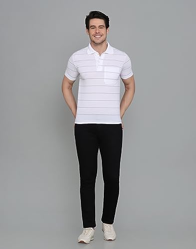 Image of INKKR Striped Polo Neck T-Shirt Dora Combo