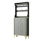 Vestiaire d’entrée polyvalent : Grâce à son style fermier et ses dimensions compactes, ce vestiaire d’entrée s’adapte à l’entrée, buanderie, chambre, couloir ou salon. Un ensemble de garde robe d’entrée intégré pour tous les intérieurs