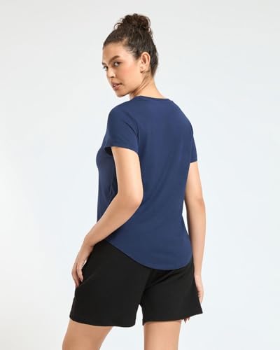 Image of Wellbi Bamboo Women's Tshirt - Ultra-Soft, Breathable & Sustainable | Premium Cotton Blend for Supreme Comfort | Stylish & Eco-Friendly T-Shirt for Women | Tshirt Women Cotton