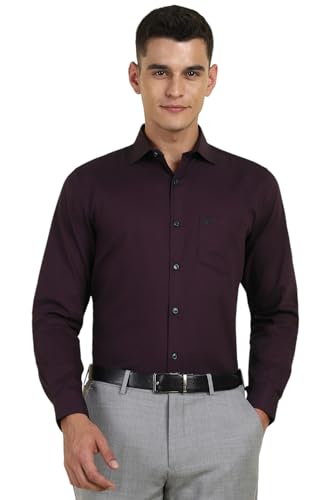 Image of Allen Solly Men's Striped Cotton Blend Formal Shirt | Classic Fit | Crisp Tailored Look | Office, Business & Workwear