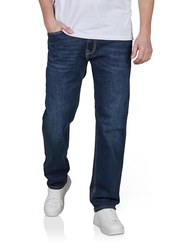 JACK & JONES Jeans Herren Stretch lang Straight Fit JJICLARK Jeanshose Hose Denim, Länge:32L, Farbe:Blue Denim (CB 142), Weite:36W