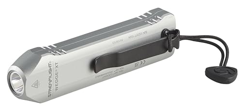 Image of Streamlight 88819 Wedge XT 500-Lumen 1,900-Candela Flat Everyday Carry Flashlight, Includes USB-Cable and Pocket Lanyard, Silver