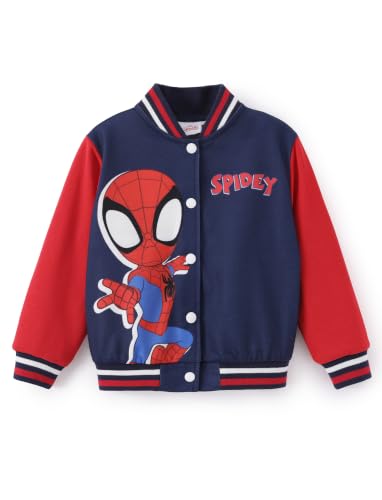 Image of Disney Marvel Bomber Jacket Spider Man Toy Story Cars Varsity Cardigan2-13Y