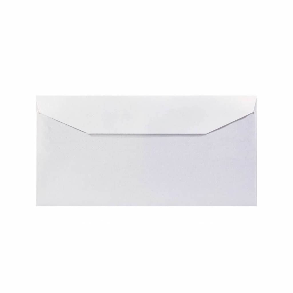 DL Plain White Gummed Strong Envelopes windowless Envelope Letter (2000)