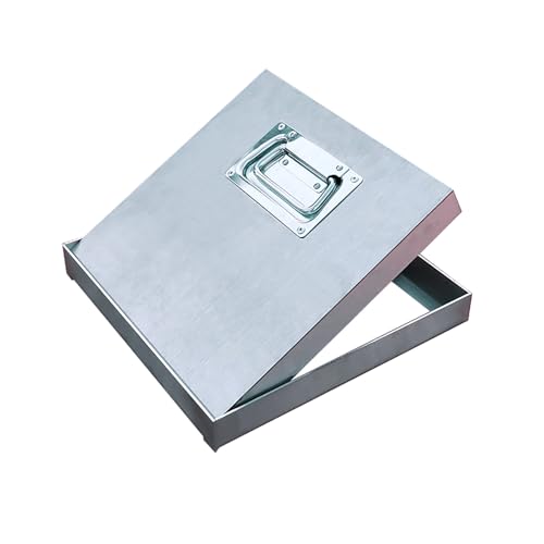 GHHDPDMJ Tapa de Registro empotrada de Alta Resistencia con Marco - Tapa Invisible de Acero Inoxidable para depósito de Aguas residuales, Ideal para Patios, Jardines y terrazas (800 mm de diámetro)