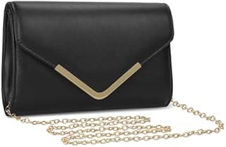 UBORSE Womens Clutch Purse Evening Envepope Clutch Bag, Crossbody PU Leater Shoulder Bag