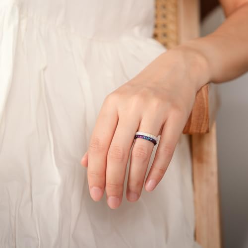 Image of Egnaro Silicone Wedding bands women:2.5mm Wide - 2mm Thick Gold and Silver Rubber Rings with Half Size,4-8 Variety Multipack