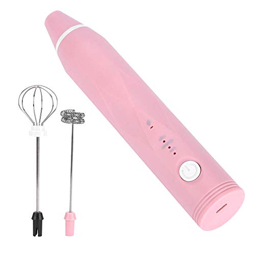 cersalt Milchaufschäumer, Schneebesen, EIN-Knopf-Bedienung für Zuhause(Rosa)