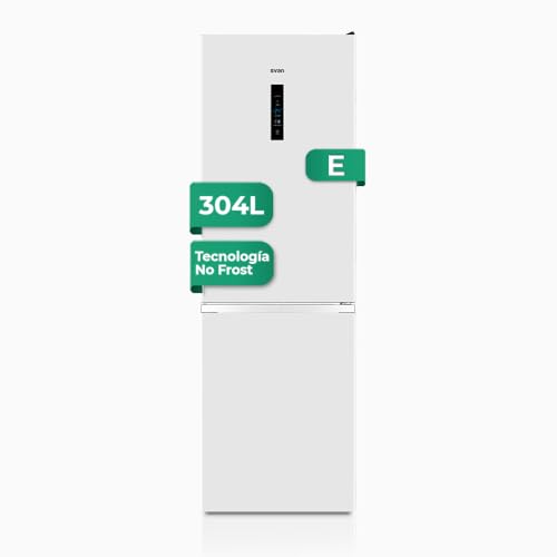 Svan Frigorífico Combi 2 Puertas Blanco SC185601ENFD. Capacidad 304 Litros, No Frost, Multi AirFlow, Puerta Reversible, Bajo Nivel Sonoro, Eficiencia Energética Clase E
