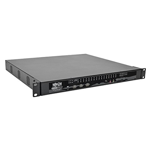 Tripp Lite 32-Port Cat5 IP KVM Switch, 1U Rack-Mount, 4+1 User, RJ45, USB, PS/2, Serial, VGA or DVI, TAA (B064-032-04-IPG)