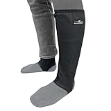 ラフアンドロード (ROUGH&ROAD) ウインドガードアンクルウォーマー 防風・防寒・蓄熱 保温 オートバイ用 ブラック フリーサイズ 左右1SET RR5967