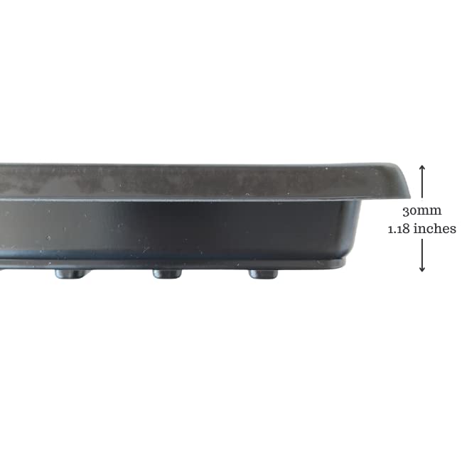 1010 bandejas de cultivo de microgreens (paquete de 20) bandejas poco profundas premium de 10 x 10 pulgadas para cultivar microgreens y pasto de trigo, 10 bandejas con agujeros y 10 bandejas sin