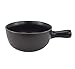 HASAYAKI Sartén de cerámica ignífuga para fondue de queso, negro mate, 22,5cm de diámetro. 2.5L de capacidad. Resistencia al calor de materiales naturales a 400 grados Celsius