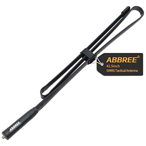 ABBREE GMRS Radio Antenna 42.5-inch SMA Female CS Tactical Antenna for Baofeng UV-5R AR-152 UV-82 BF-888S and GM-15 Pro GMRS GM-5RH TD-H3 Radio Antennas Cover