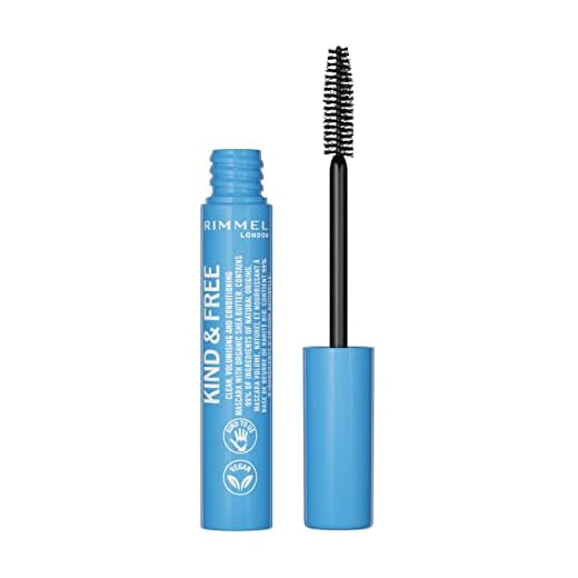 Rimmel KIND & FREE Clean Mascara, Cruelty-Free & Vegan, 001 Black, 0.23 Fl Oz