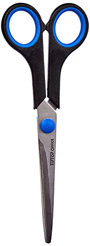 Tijera de oficina TIPTOP OFFICE TTO 404805 TTO 17.5 cm, mango suave, color azul/negro, material de oficina › material de oficina › tijeras y máquinas de corte › tijeras negras.
