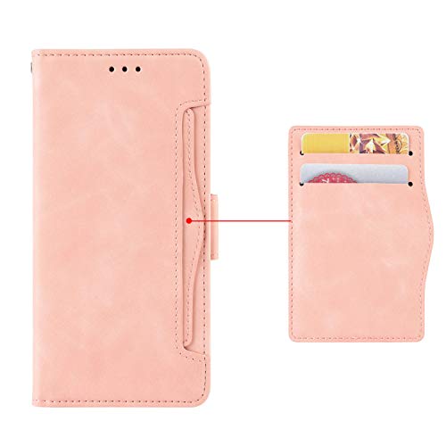 Damondy For Cubot Note 20 Pro Case,5 Card Holder Leather Flip Wallet Case Wallet Case For Women/Men,Stand Money Pocket Shockproof Folio Magnetic Wallet Purse Case -Pink #TOP1
