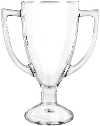 Image of Crown Awards 7 inch Custom Engraved Cup Trophy, Personalized Glass Cup Award with Your Text